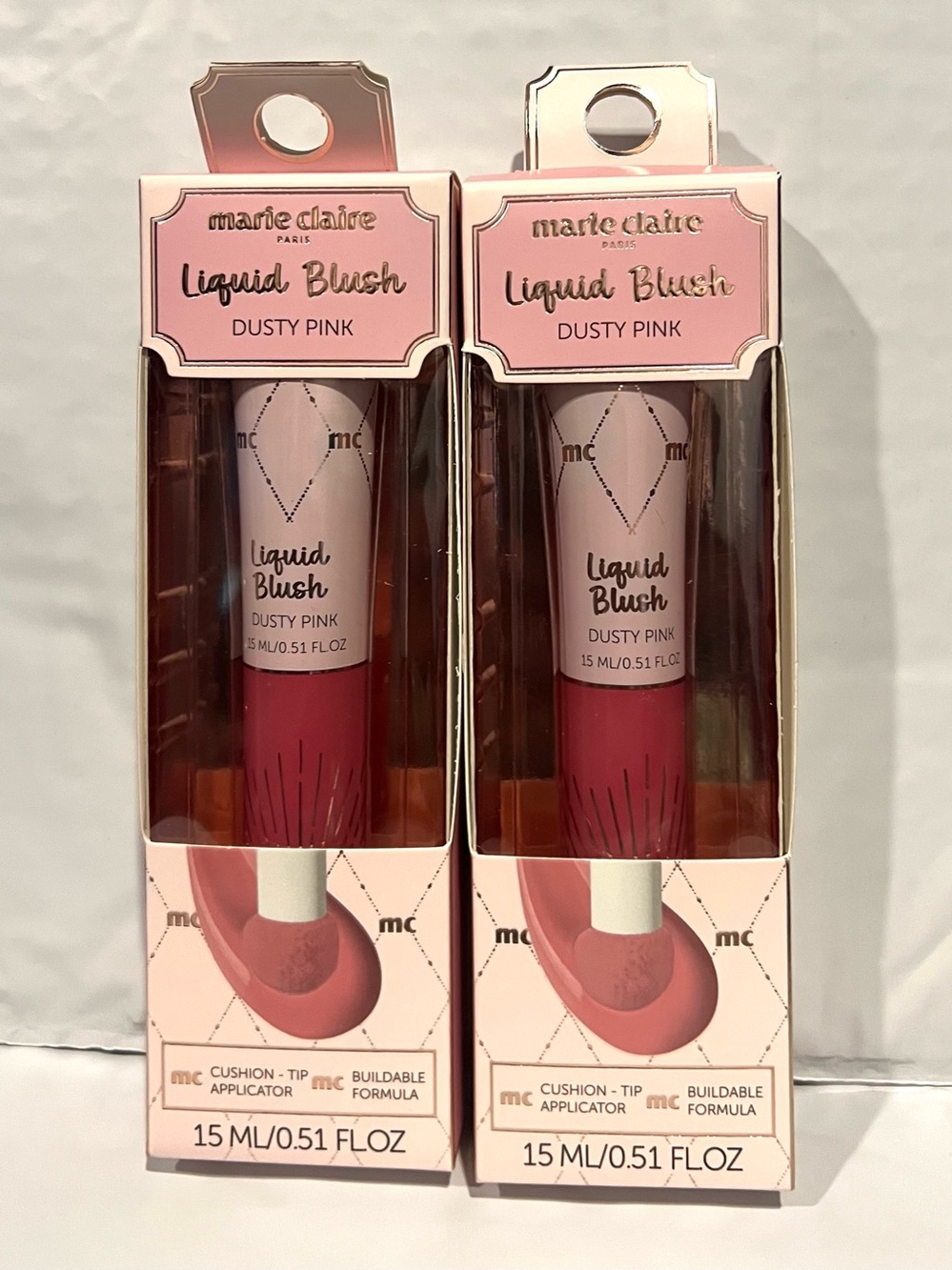 Marie Claire Liquid Blush — Dusty Pink. Set of 2.